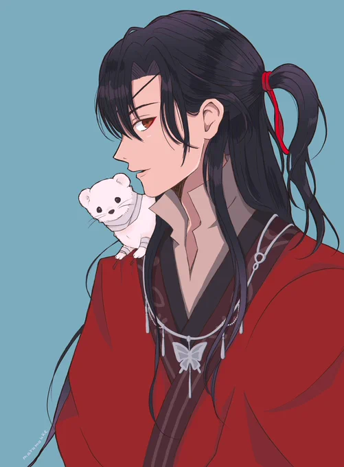 ハーフアップの城主とオコジョ殿下#天官賜福 #TGCF #花怜 