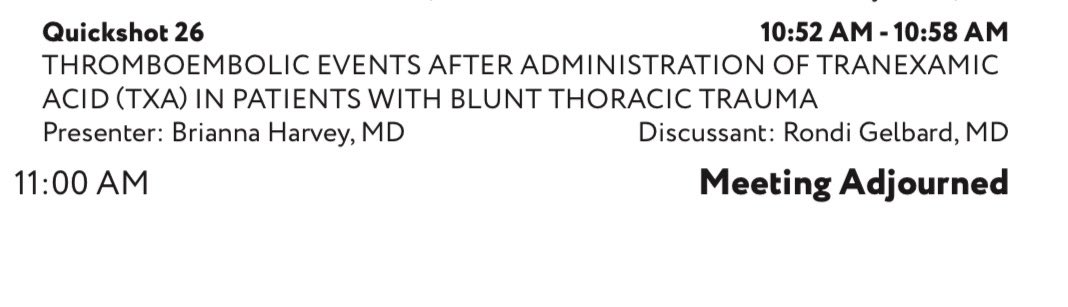 I’m the last oral presentation at the <a href="/traumadoctors/">AAST</a> conference today!!

Feeling: nervous but excited 😅

 *I’m not an MD yet