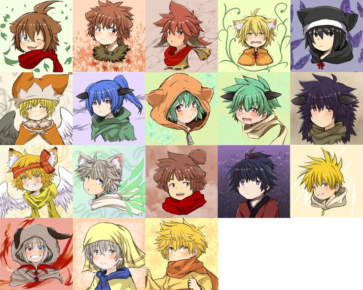 ちょこちょこと描いてたうちの子顔だけ落書き。この子たちのぺんぺん絵も描きたいですね😊