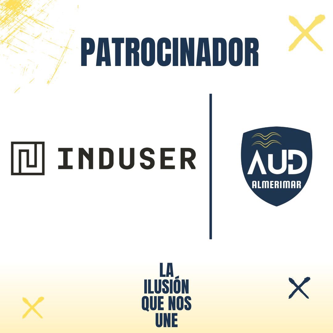 AlmerimarUD's tweet photo. 📝 Patrocinador Oficial AUD 2024/2025

⚙️🔩 INDUSER 

Muchas gracias por estar esta temporada a nuestro lado. Juntos, somos más grandes.

#AlmerimarUD #LaIlusiónQueNosUne #Patrocinador https://t.co/O7MjE8X1lj