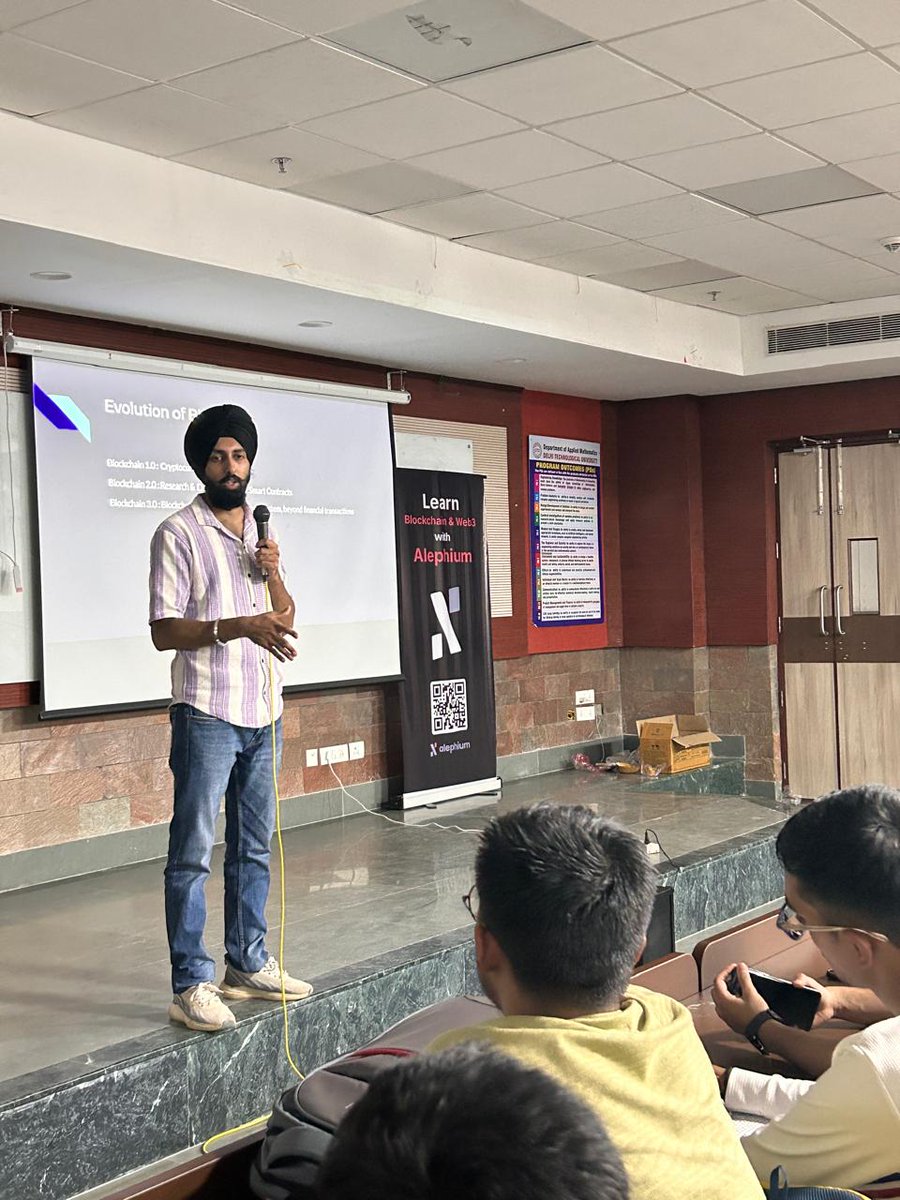 shashwat7219's tweet photo. Huge thanks to @Alephium &amp; @simarpreet_019 for an insightful session on Web3, blockchain, and scalability at the GDG Orientation @ DTU! 🚀
Excited about the future of decentralized tech &amp; the impact it will have on digital ecosystems.
#Web3 #Blockchain #Alephium #Innovation #Tech https://t.co/Mx0piHRxuz