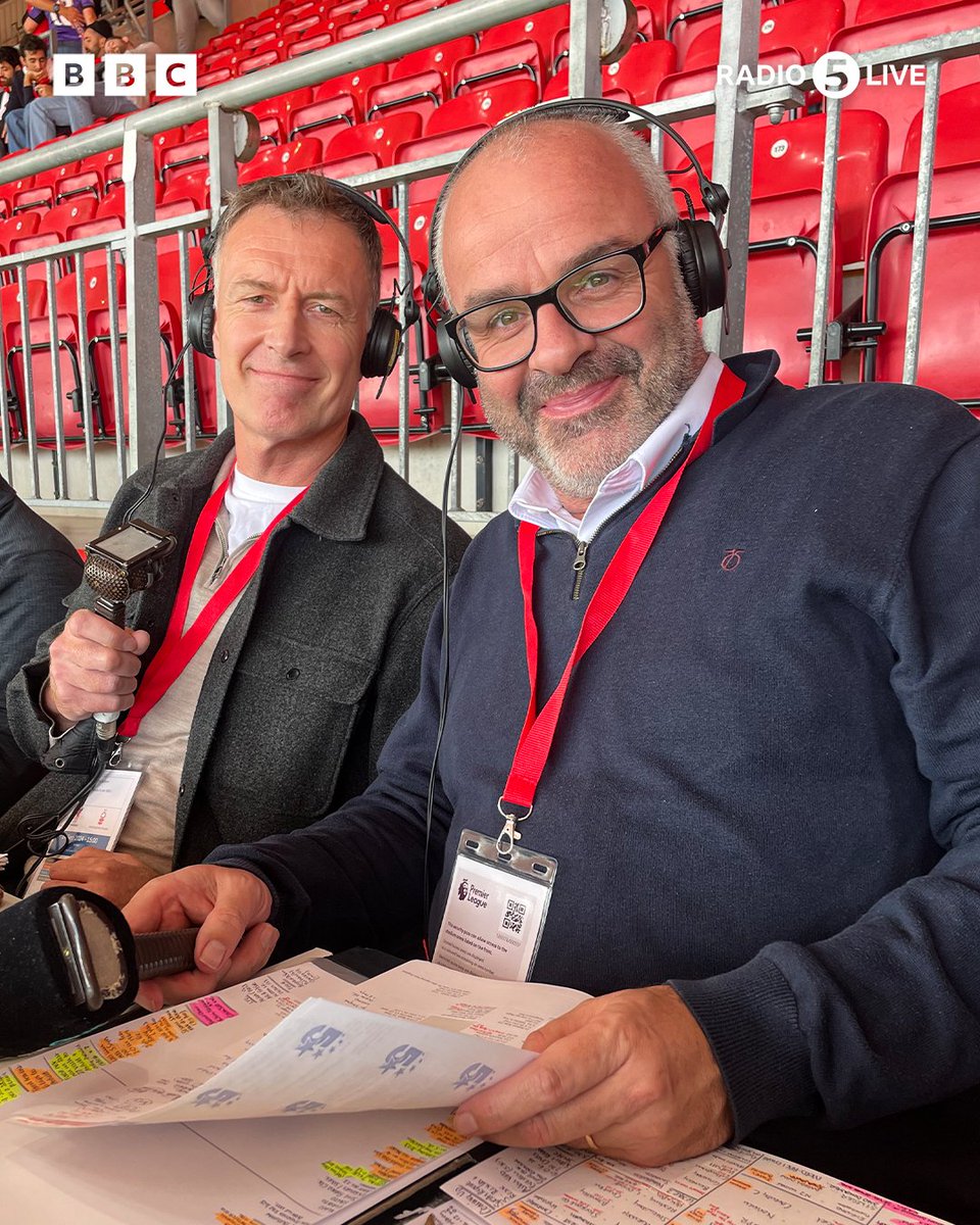 5liveSport's tweet photo. Our team at Anfield this afternoon 📻
@Iandennisbbc & @chris_sutton73 are ready to guide you through Liverpool v Nottingham Forest, plus all the goals as they go in ⚽️
Listen live on @BBCSounds 📲 https://t.co/NI1sjtHpng
#BBCFootball #LIVNFO #LFC #NFFO https://t.co/VDGnxeogSX