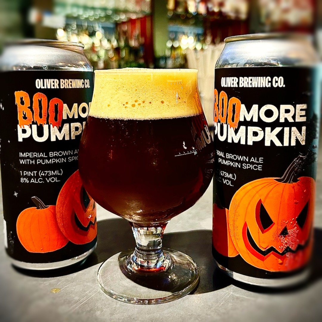 Grab a pint and stock up on BooMore Pumpkin this weekend at our Tasting Room, open today from 12-5. The lingering summer heat can’t stop our pumpkin cheer 🤷🏼‍♀️🎃 #oliverbrewigco #mdbeer #drinklocal #baltimore #charmcity #bmore #mybmore