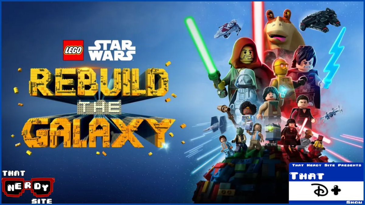 ThatNerdySite's tweet photo. .@TrevorJStarkey roped @RevCabbott into watching the 4-part LEGO Star Wars Rebuild the Galaxy series for this week's #ThatDPlusShow.
https://t.co/nOo15iSW5y https://t.co/UnwvQ81hhU