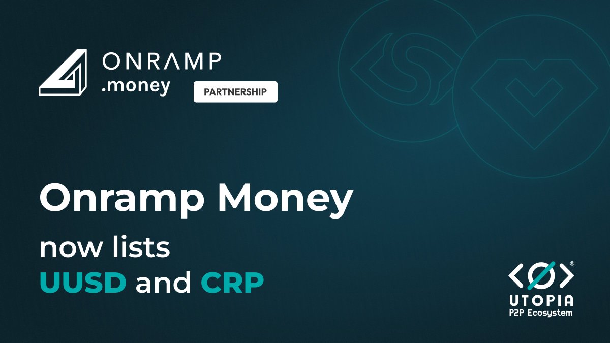 UtopiaP2PWave's tweet photo. 🚀Exciting Partnership!
@OnrampMoney now lists @UtopiaP2P cryptocurrencies - $UUSD and $CRP!
   
✅Buy/Sell using local payment methods
🔐Unparalleled security &amp; anonymity
⚡Instant, private transactions
💵 $UUSD stable value 

Join the future of secure finance! https://t.co/vvc8L2LRKh