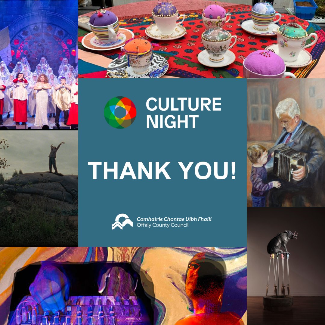 A massive thank you to everyone who made Culture Night 2024 in Offaly such an unforgettable success!

Here's to the magic of art, culture, and togetherness—until next year! 💫

#CultureNight #OícheChultúir #OneNightForAll #OícheDárSaol