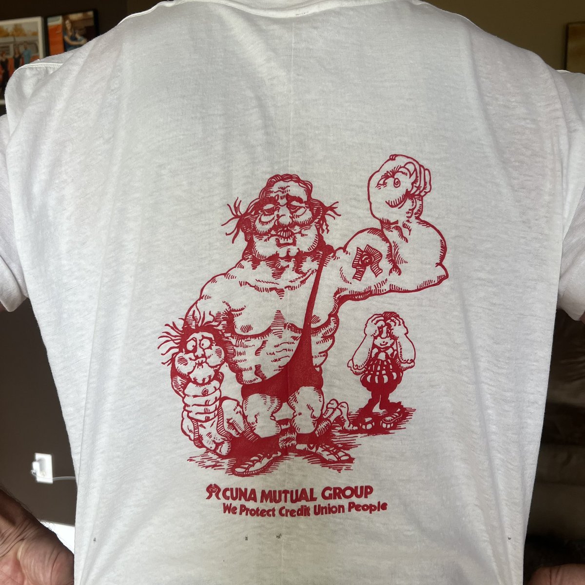 JimMayfield07's tweet photo. @BadgerWrestling Check out this banger of a vintage T Shirt! They don’t make’em like this anymore. https://t.co/9YczuDrifC