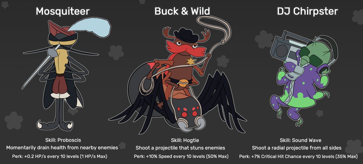 🚨WE WANT TO HEAR FROM YOU🚨
This #screenshotsaturday will be a bit different!

Cast Out Colony is on its way to a FULL release, and we want to add a new character!  

We have designed 3 and want to hear from YOU which one you want to see playable!

Poll in replies!