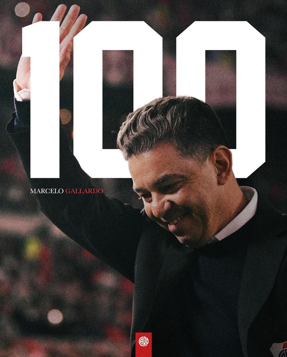 RiverSocios's tweet photo. ¡𝐋𝐄𝐘𝐄𝐍𝐃𝐀 𝐕𝐈𝐕𝐀! 🔥🤩

⚽️ ¡Marcelo Gallardo llega a 100 VICTORIAS en el Mâs Monumental! 🏟️

🔝 El Muñeco continúa escribiendo su legado en River. https://t.co/uNUk2kpUNK