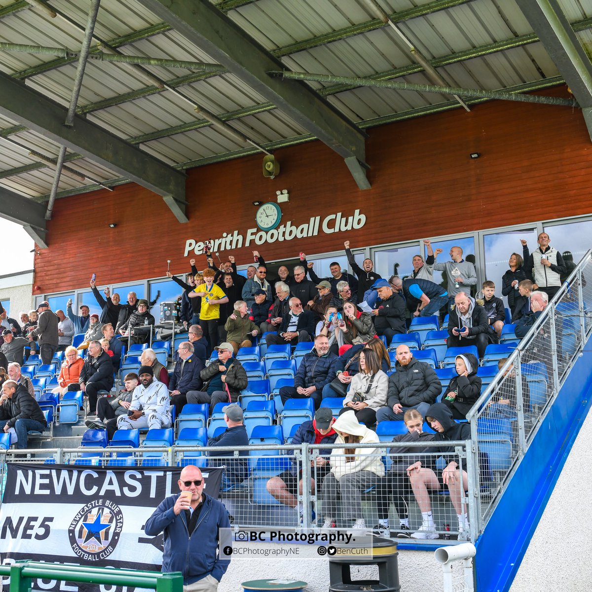 Absolutely incredible support on the road today. 🚌 🔵⭐️

Thank you as ever.

Not sure the Penrith commentator who we surround is as delighted…...