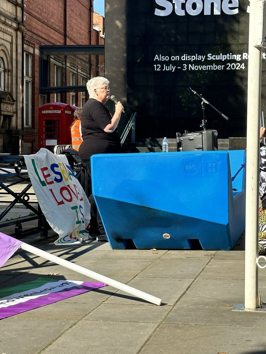 JeanHatchet's tweet photo. Great speeches at Lesbian Strength today. Standard silly opposition from men. #LesbianStrength https://t.co/sro3Q0JCV4