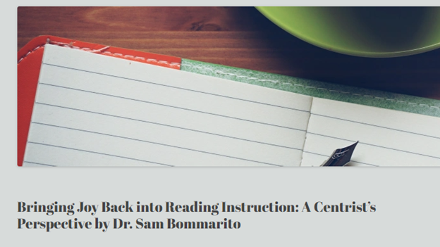 Today's blog post discusses bringing joy back into reading teaching. Please have a look and pass it along if you like it.

doctorsam7.blog/2024/09/14/bri…