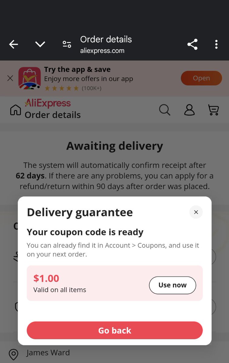 This coupon feels more insulting than just giving an apology for the late delivery.