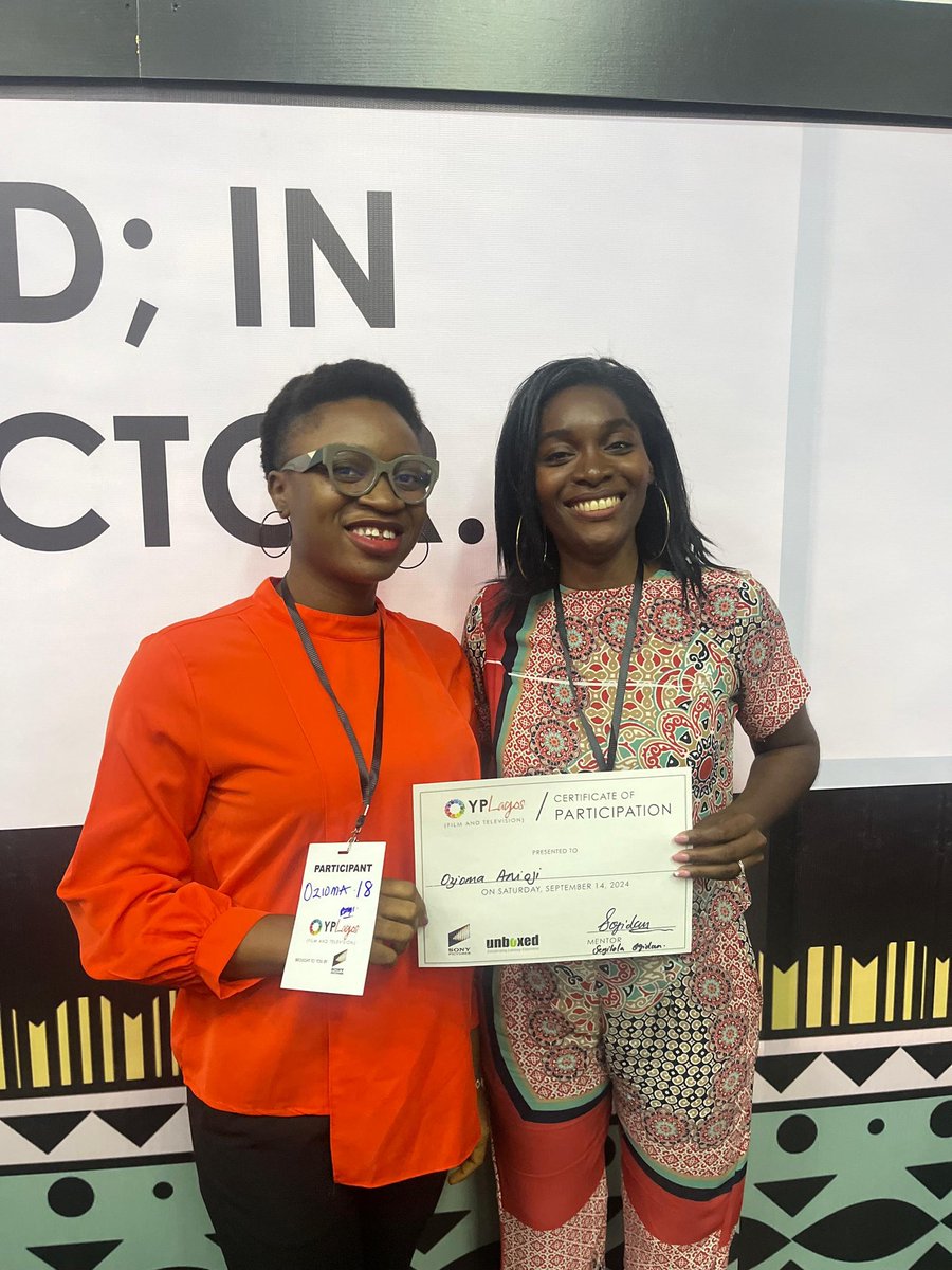 What a conference ☺️🥰
Thank you to #YPLagos for Unbox Conference.
Thank you to the convener <a href="/adenuga_wale/">Wale Adenuga</a> and the best mentor ever 🥰☺️ <a href="/Segilola/">Segilola Ogidan</a> 
I've been truly inspired ☺️
Let's get to work people 🫡
#filmmaking