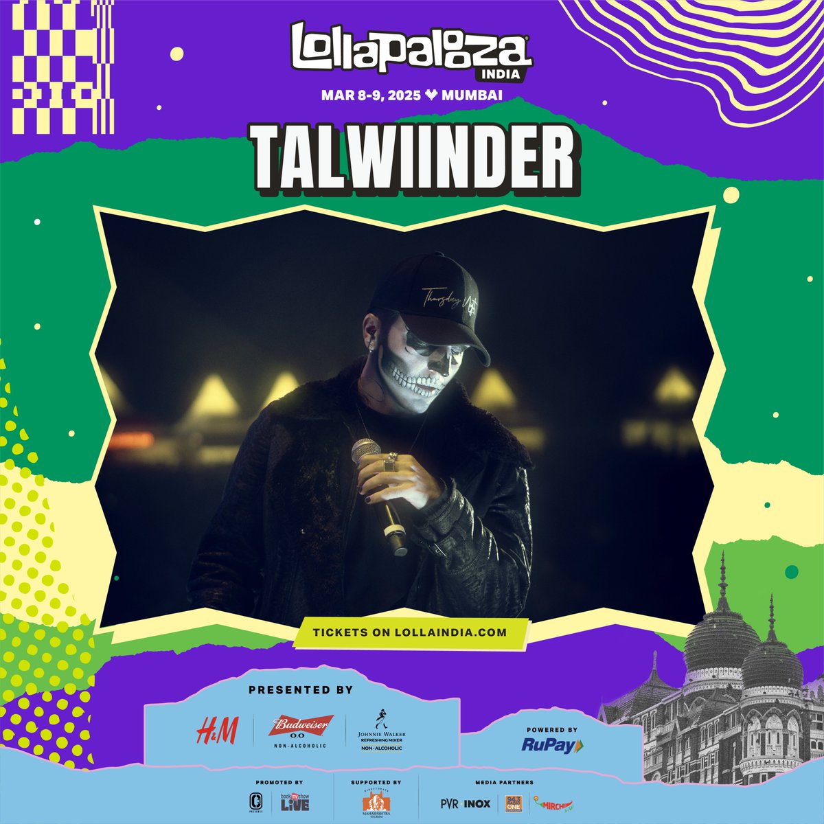 With his unique fusion of Punjabi melodies and contemporary beats, Talwiinder is redefining the indie scene. We can't wait for him to mesmerise you with his performance at Lolla India!

Don't miss out - get your tickets on lollaindia.com