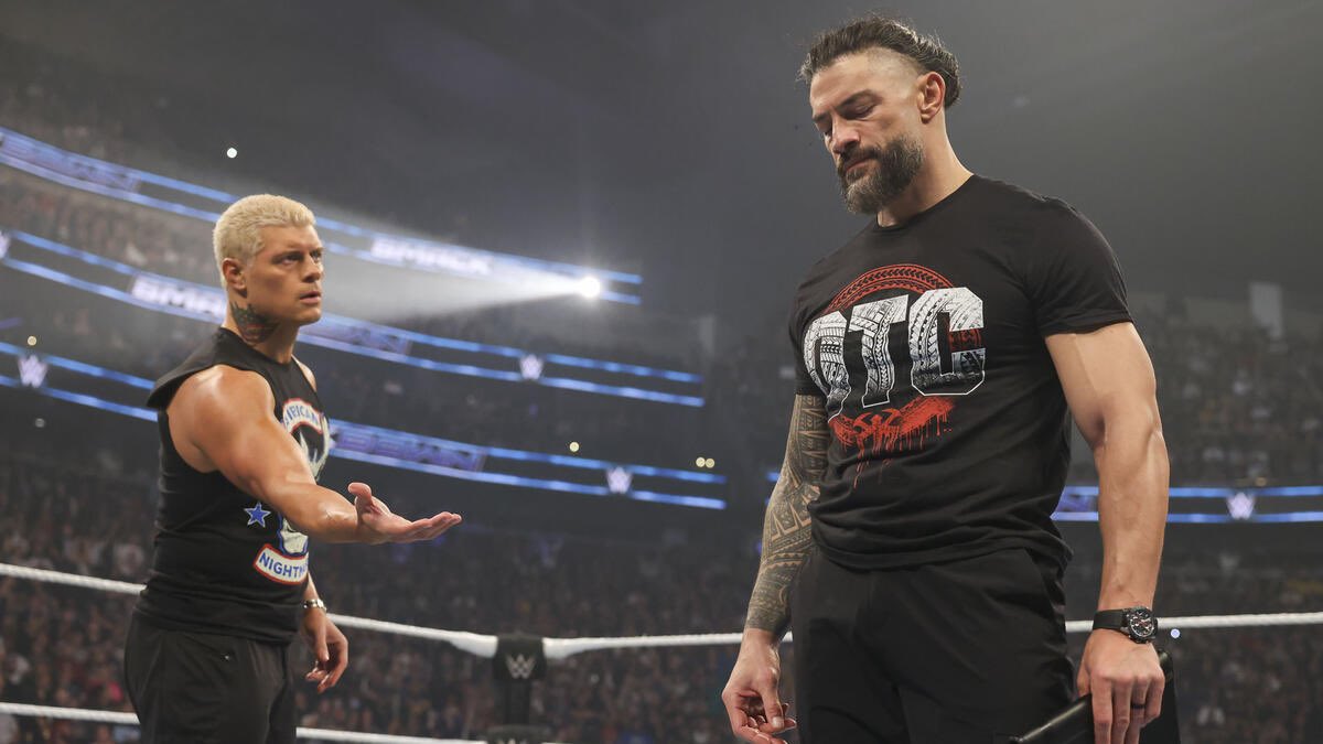 WrestleOps's tweet photo. Are you on board with Roman Reigns and Cody Rhodes teaming up? https://t.co/tEEh20iCCx