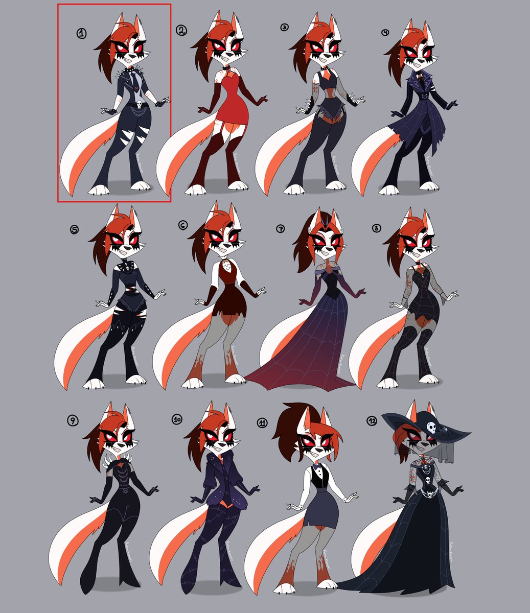 BatsyNANANA's tweet image. some outfits I made for her 🥹
.
.
.
#HelluvaBossFanart #HelluvaBossArt #HelluvaBossOC #loona