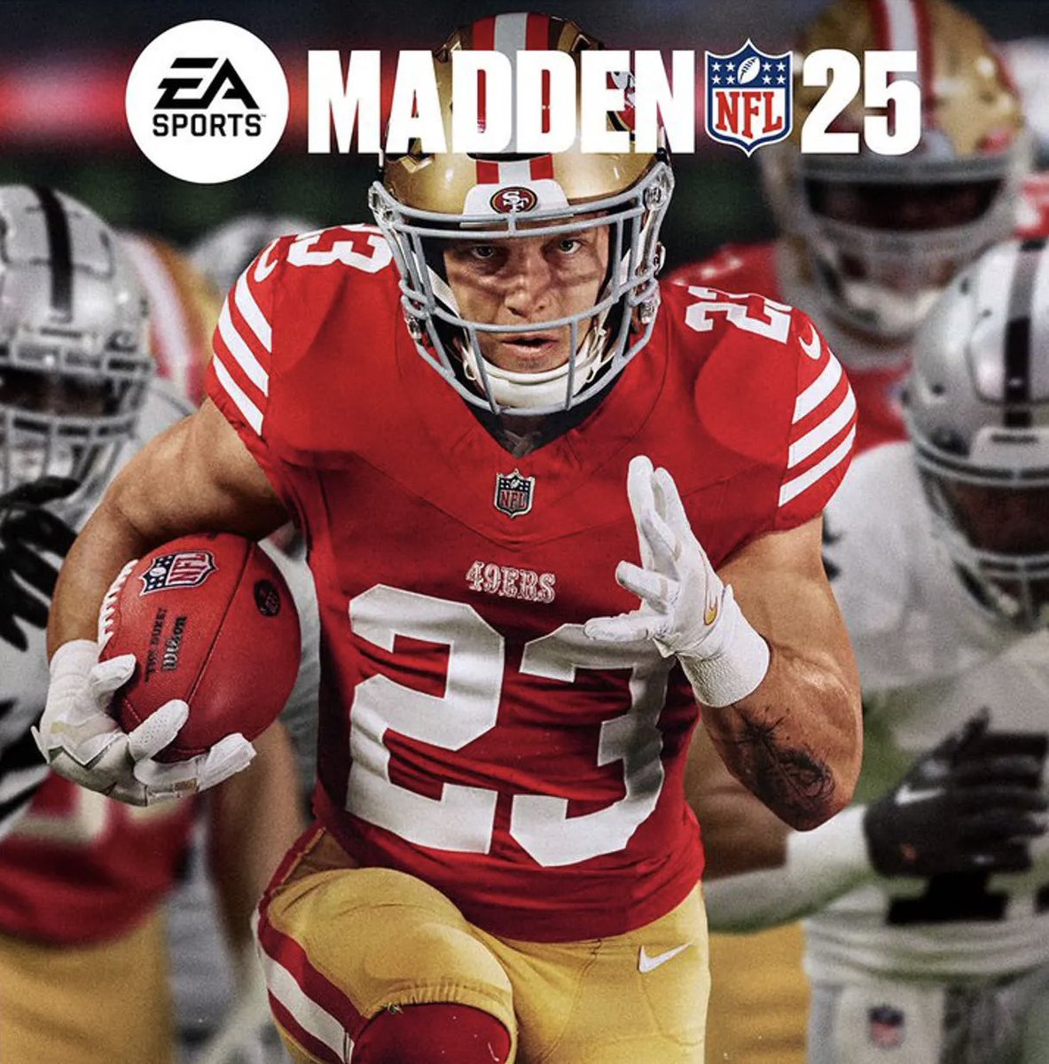 Christian McCaffrey works hard but the Madden curse works harder