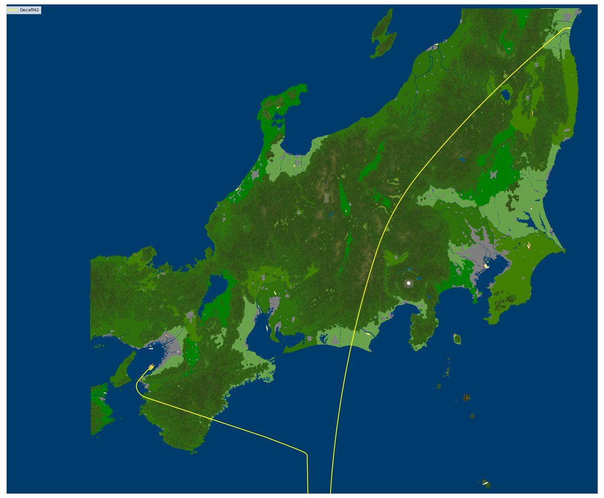 decaff_42's tweet photo. First flight on #187server in a long time. Got lost at Mach 1.3 and had to turn back to find land! https://t.co/OeVjqoaAIP