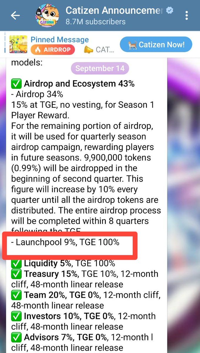Vaibhav Gupta (@vaibhavguptatf) on Twitter photo π <a href="/CatizenAI/">Catizen</a> Is This Really Fair #Airdrop Distribution? π€
π₯²I think you can do much better For Communityβ€οΈ
π« Airdrop focused only on investors? What about the loyal community?? π
π You initially said 43% for community airdrop β but didnβt mention it ll distribute by π <a href="/CatizenAI/">Catizen</a> Is This Really Fair #Airdrop Distribution? π€
π₯²I think you can do much better For Communityβ€οΈ
π« Airdrop focused only on investors? What about the loyal community?? π
π You initially said 43% for community airdrop β but didnβt mention it ll distribute by