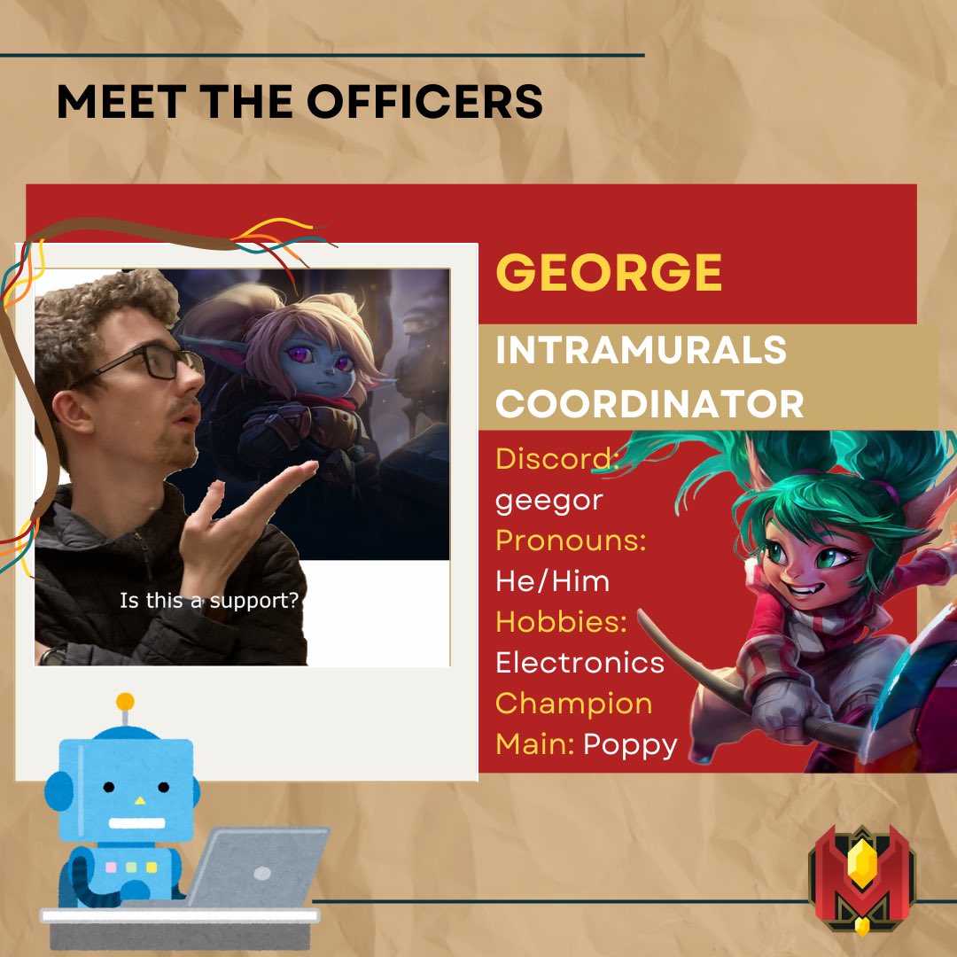 ULOL_MN's tweet photo. 🎉Welcome to day 2 of Officer Introductions! 🎉

With our Intramurals league beginning soon, here are our Intramurals Coordinators! 

George, William, and Emma! 

Please keep an eye and an ear open if you are interested in participating our in Intramurals league this semester! https://t.co/K1WSQnrr1q