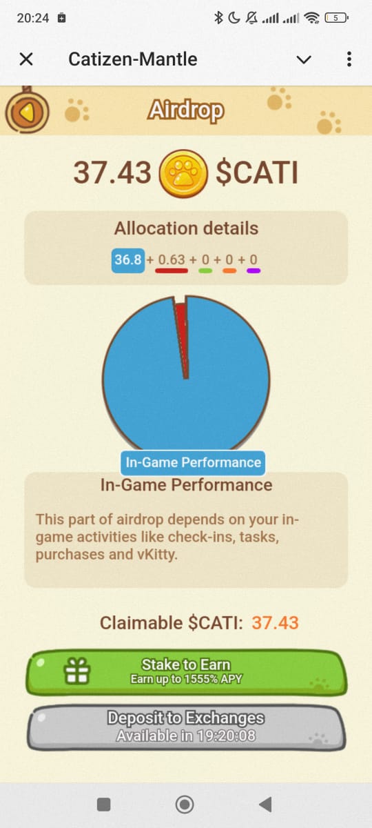NubCoding's tweet photo. I spent 3 months of my time grinding for this airdrop and then they do this. I had cat level 188:
Expected/promised airdrop: 43%
Given: 15%
@CatizenAI #scammers #scammed #scamcati https://t.co/TkFwezBIxV