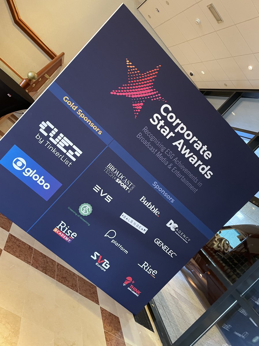 ScreencraftW's tweet image. We were so proud to be a finalist at the @corporate_star @IBCshow, recognising environmental, social and governance achievements in international media. Congratulations to all the worthy winners.