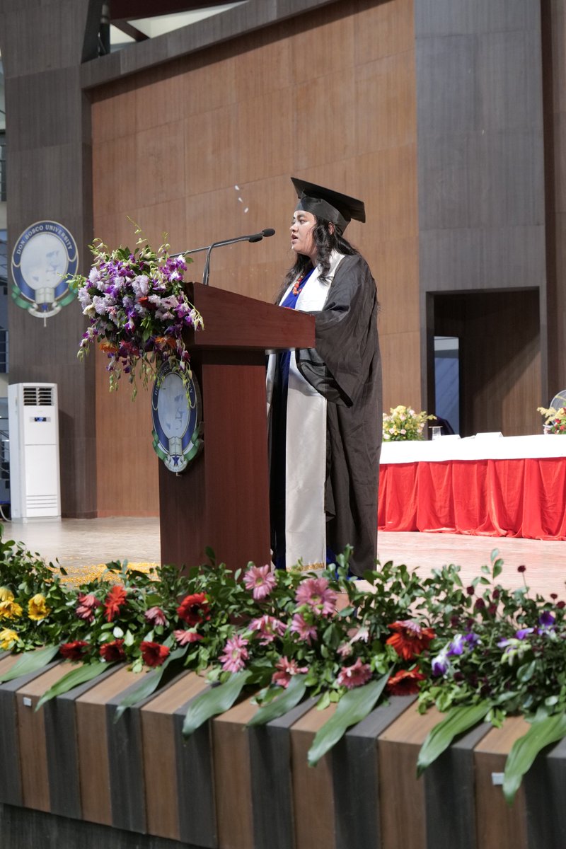 adbumedia's tweet photo. “With gratitude in our hearts and dreams in our eyes, we bid farewell to this chapter. "

@DonBoscoUniv #convocation2024 #graduationday #valedictorianspeech #13thconvocation https://t.co/X0IsVRpZwe