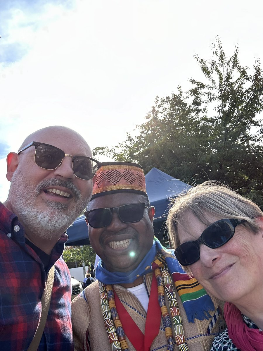 Sun shining at the amazing #woolwichcarnival today! Great to meet up with fellow councillors <a href="/DominicMbang/">Dominic Mbang</a> and <a href="/jovdbjo/">Jo van den Broek</a>