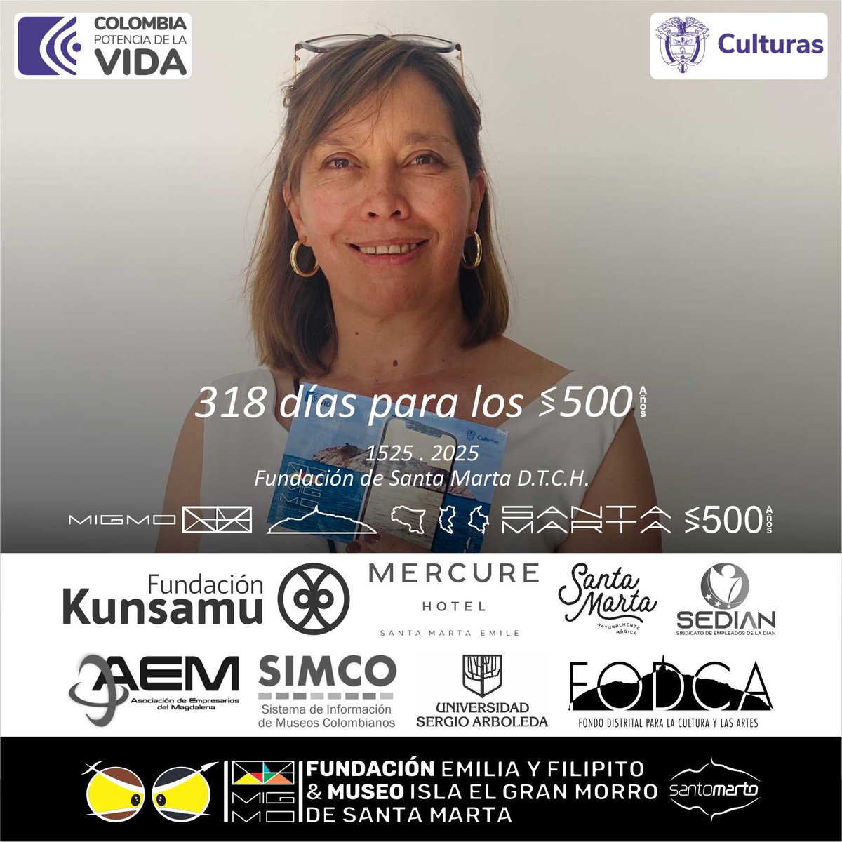 islaelgranmorro's tweet photo. Faltando 318 días, rendimos homenaje a Ilona Murcia ljjasz, Directora de Patrimonio y Memorias de @mincultura https://t.co/grCRao5AgM