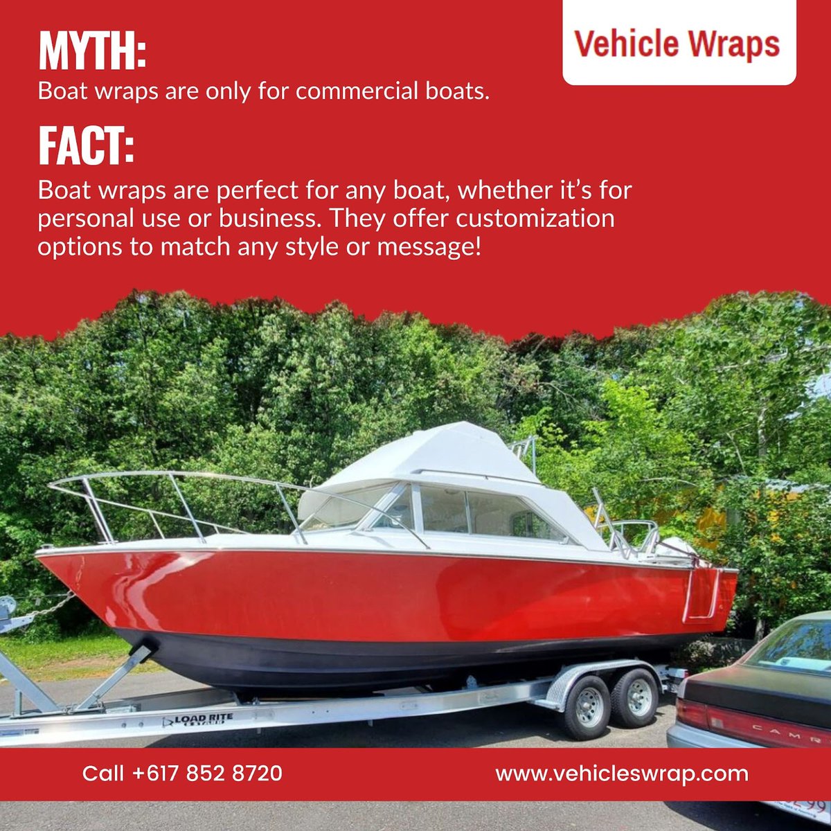 vehicleswrap's tweet image. Think boat wraps are only for businesses? Think again! Boat wraps are an ideal choice for any boat, whether you’re cruising for fun or running a fleet. Customize your boat with unique designs and colors that reflect your personal style or business branding. 
.
#BoatWraps
