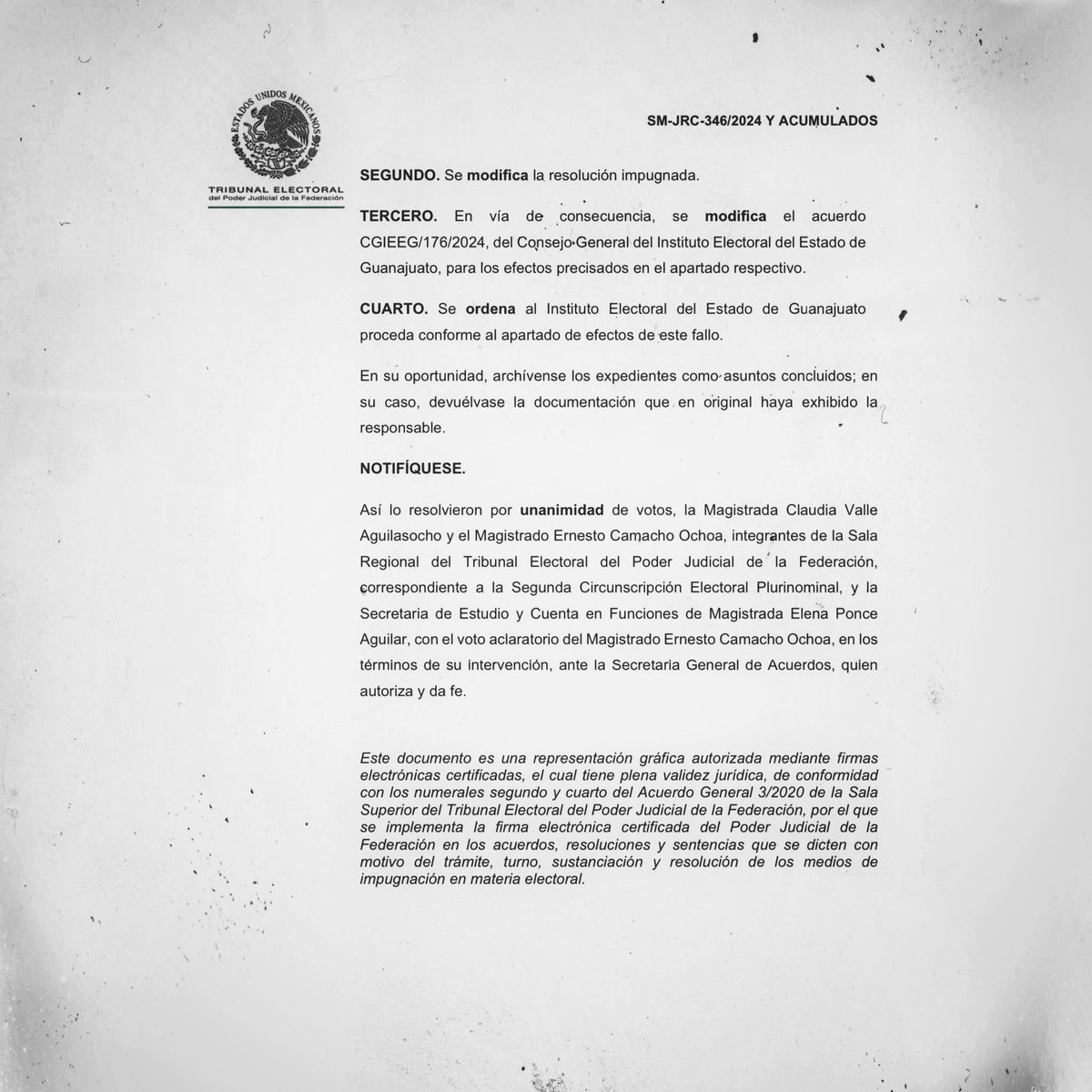 alexramblasr's tweet photo. #ÚltimaHora

📣 Millán no va…

Quitan diputación plurinominal a @MillanSoberanes y se la dan a @LaloMaldonadoSF. El @TEPJF_informa emitió una sentencia que reconfigura el @CongresoGto.

Así quedaría (por ahora) la LXVI Legislatura que se instala el 25 de septiembre:

🔵 PAN: 16
🟤 MORENA: 10
🔴 PRI: 3
🟢 VERDE: 2
🟠 MC: 2
🟡 PRD: 1
🔴 PT: 2