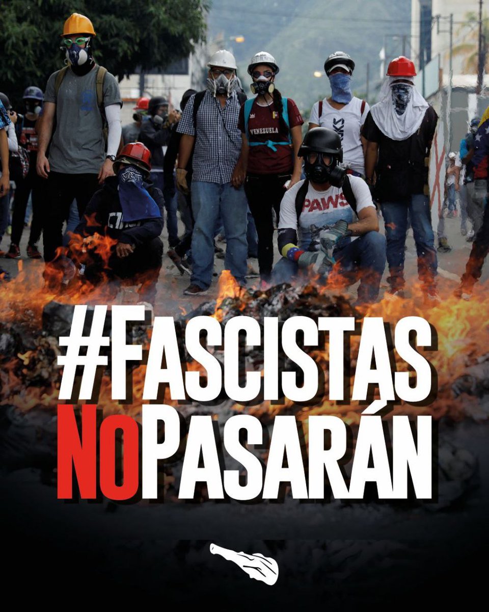 Los fascista No pasaron ni pasaran, que sepan los Nacidos y por Nacer que Nacimos para Vencer no para ser Vencidos !! <a href="/NicolasMaduro/">Nicolás Maduro</a> <a href="/dcabellor/">Diosdado Cabello R</a> <a href="/ErnestoLunaPsuv/">Ernesto Luna G.</a>