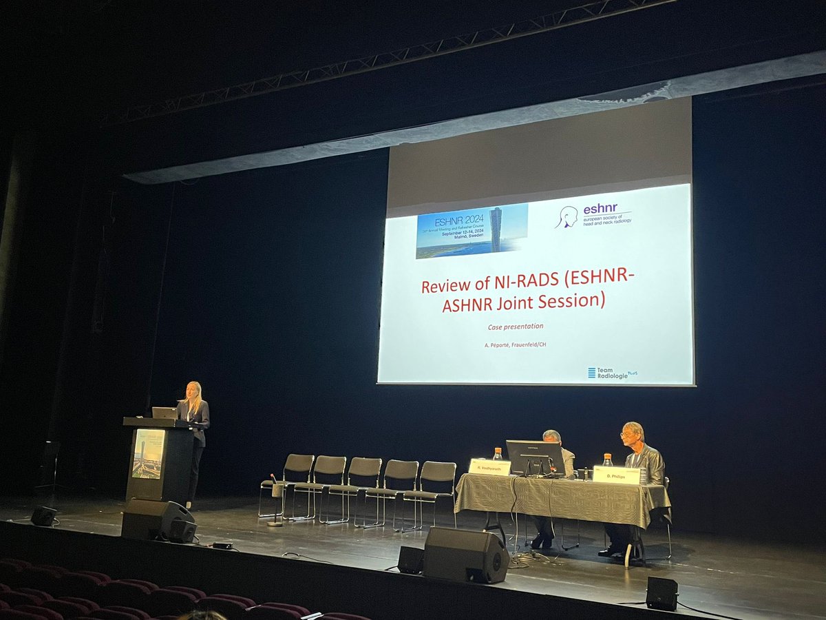 ESHNRSociety's tweet photo. @AnnePeporte from Switzerland giving an excellent lecture on NI-RADS as case-based overview during the conjoined meeting with the @ASHNRSociety
#eshnr2024 #ashnr #eshnr https://t.co/6ULcFR2Us5
