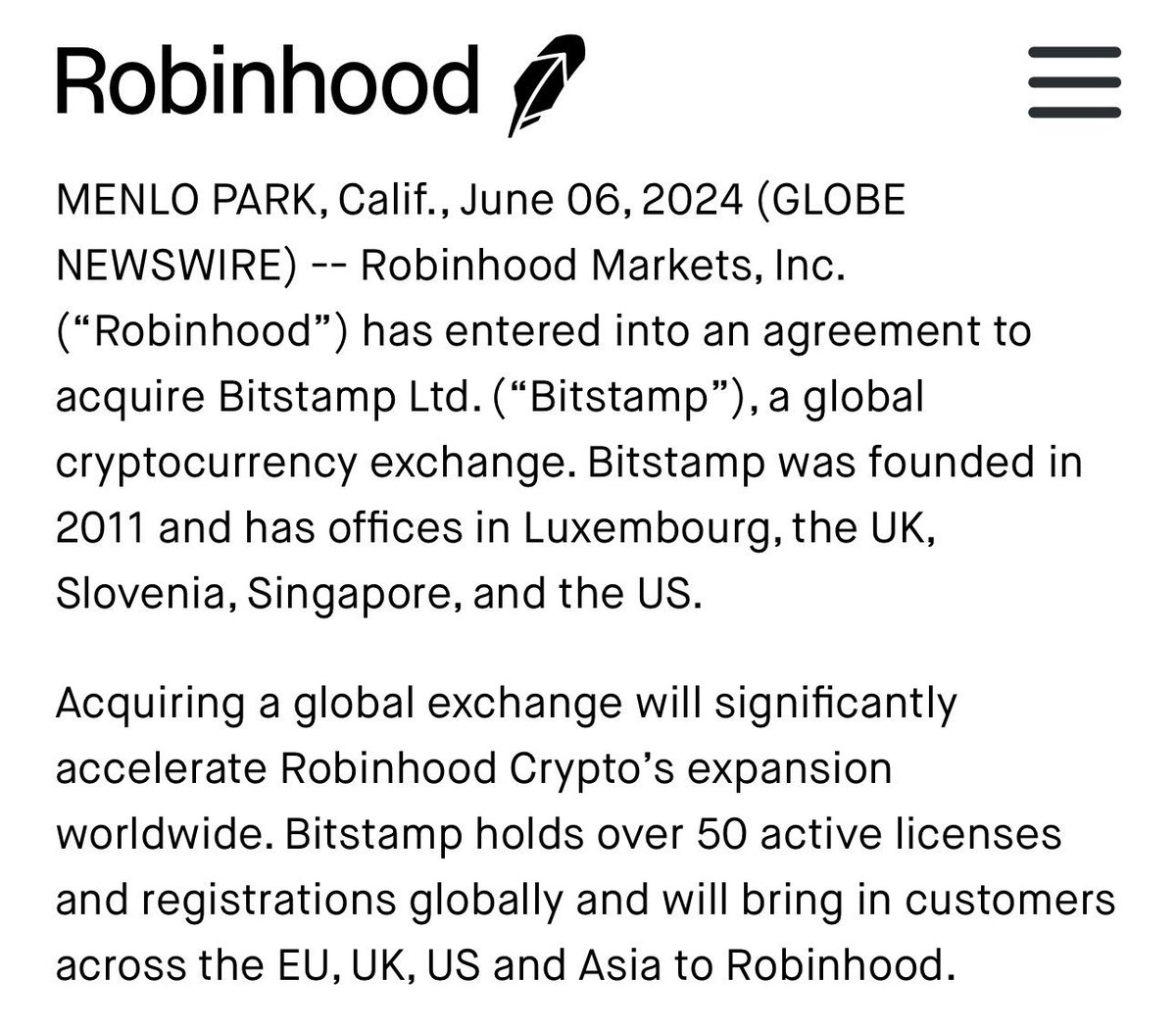 ChadSteingraber's tweet photo. --YEAR 2 DAY 57--

Ripple and Bitstamp are launching their own digital derivatives exchange.

Bitstamp, owned by Robinhood --> "WILL significantly accelerate Robinhood CRYPTO's expansion worldwide."

Holding over 50 ACTIVE Licenses across the world.  // RLUSD // XRP https://t.co/Nx785dEZcV