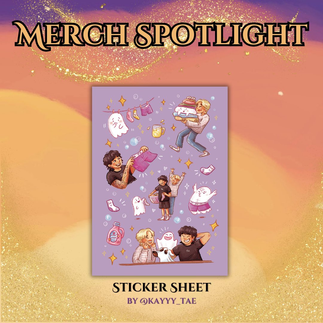 ✨MERCH SPOTLIGHT✨

We all need a little ghostly help on laundry day! Adorable sticker set designed by the boo-tiful and talented <a href="/kayyy_tae/">katie⁷ ✨</a> 💛 available with the Radiant full bundle!

Pre-orders are open until October 13th!

🛒luminousjikookzine.bigcartel.com
