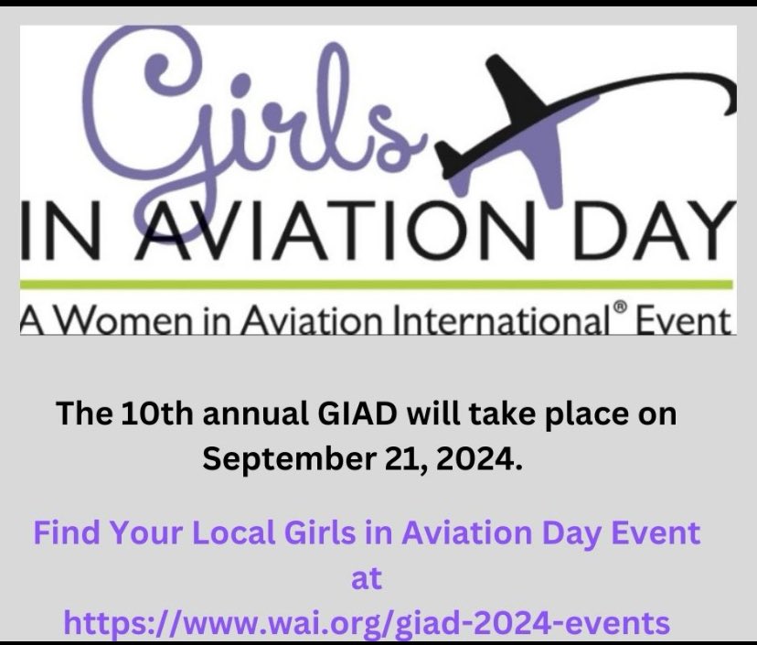 PWC4FAA's tweet photo. WAI-NTX will be hosting its Annual Girls in Aviation Day again this year! Entrance includes aviation-themed activities, giveaways, and keynote speakers. Guests will have the opportunity to talk to women in various fields of aviation and aerospace! https://t.co/OHPgh1b2jE