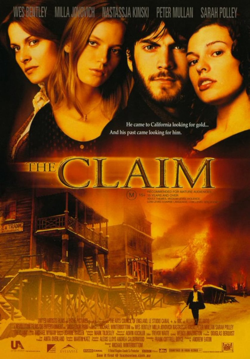 disc_connected's tweet photo. ***ANNOUNCEMENT***
Coming soon on Blu-ray from @KinoLorber: #TheClaim (2000)!
Starring Wes Bentley, Milla Jovovich, Nastassja Kinski, Peter Mullan & Sarah Polley – Shot by Alwin H. Küchler (Hanna) – Music by Michael Nyman (The Piano) – Screenplay by Frank Cottrell Boyce (Millions) – Based on the Novel “The Mayor of Casterbridge” by Thomas Hardy (Far From the Madding Crowd) – Directed by Michael Winterbottom (Jude, Wonderland, Code 46, 9 Songs).
#BluRay #PhysicalMedia #BluRays #BoutiqueBluRay #CultMovies #DiscConnected #KinoLorber #MillaJovovich #NastassjaKinski #SarahPolley