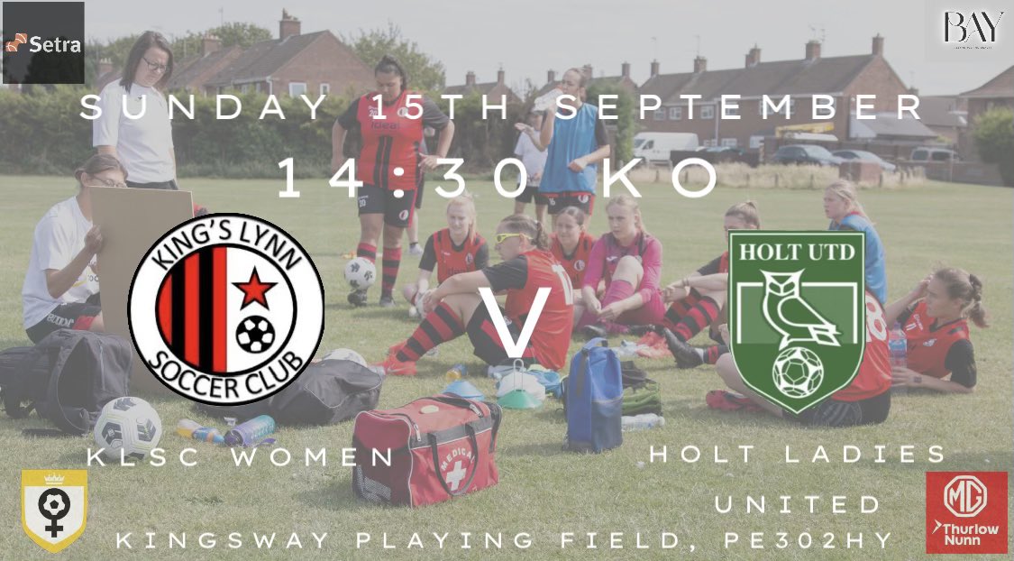 This Sunday the ladies kick of their 24/25 campaign with the first round of the county cup against <a href="/HoltLadies/">Holt United Ladies</a> 

2:30pm kick off, if you’re free please come down and show your support!!❤️🖤!!

#klsc #ladies #football #leadingtheway #norfolk #NWGFL

<a href="/HerGameToo/">Her Game Too</a> <a href="/GWJMedia_/">GWJMedia</a>