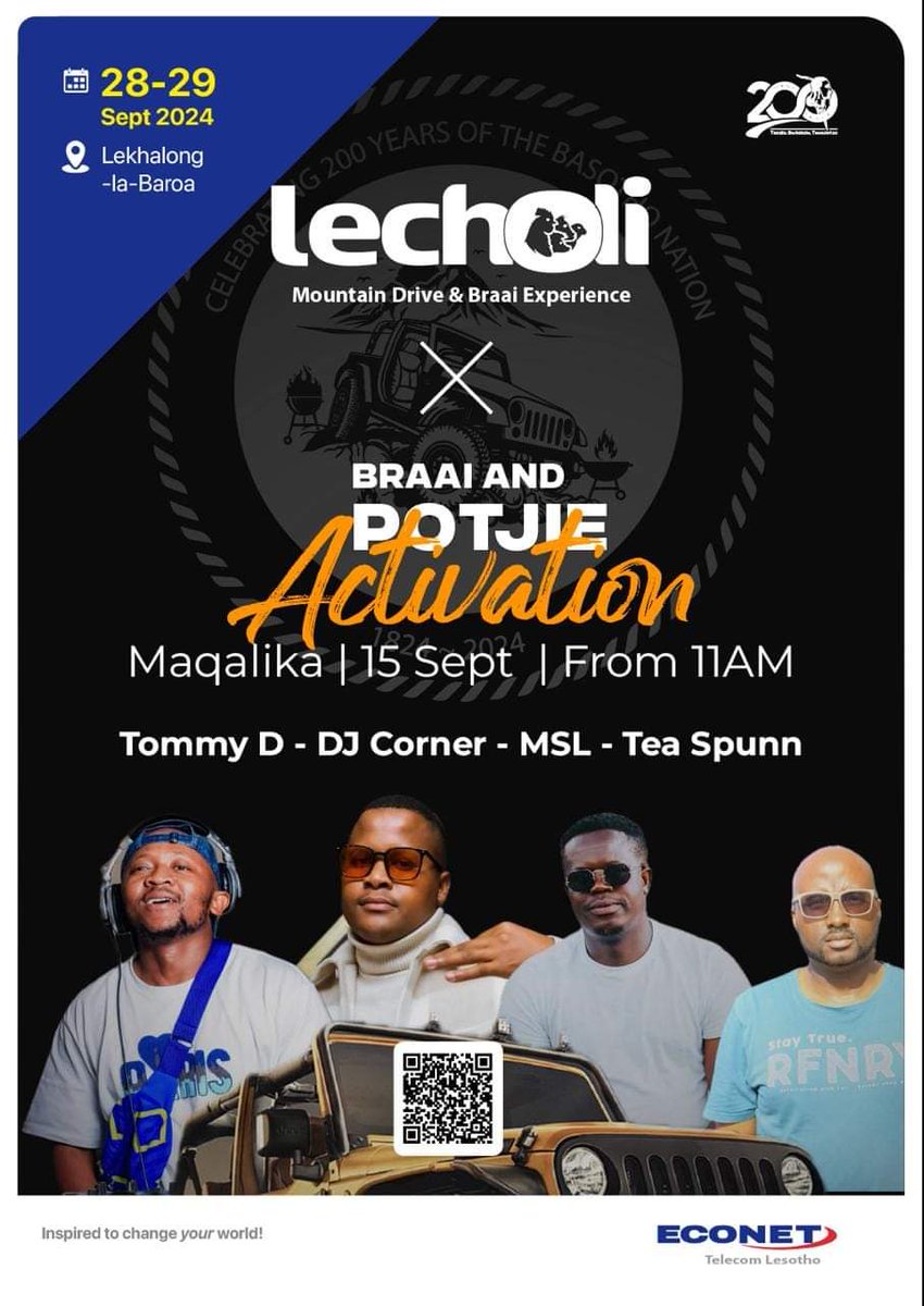 econetlesotho's tweet photo. Hi friends,
Come vibe with us as we get ready for Lecholi.
Remember to load your EcoCash for ticket purchases.
#Lecholi #EconetSponsoredEvents2024 https://t.co/HQjZf1C7qs