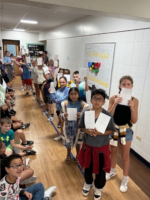 washcusd200's tweet photo. Our 4th graders made a  human numberline using fractions! #mathisfun #YourCommunitySchools https://t.co/WNa89SnnF0