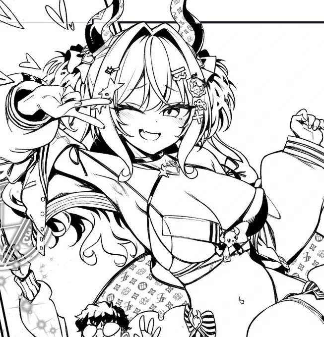 ペン入れ開始しましたー!
サキュバス三姉妹・三女のリュリュちゃんです💕
#魔王城のサキュバス 