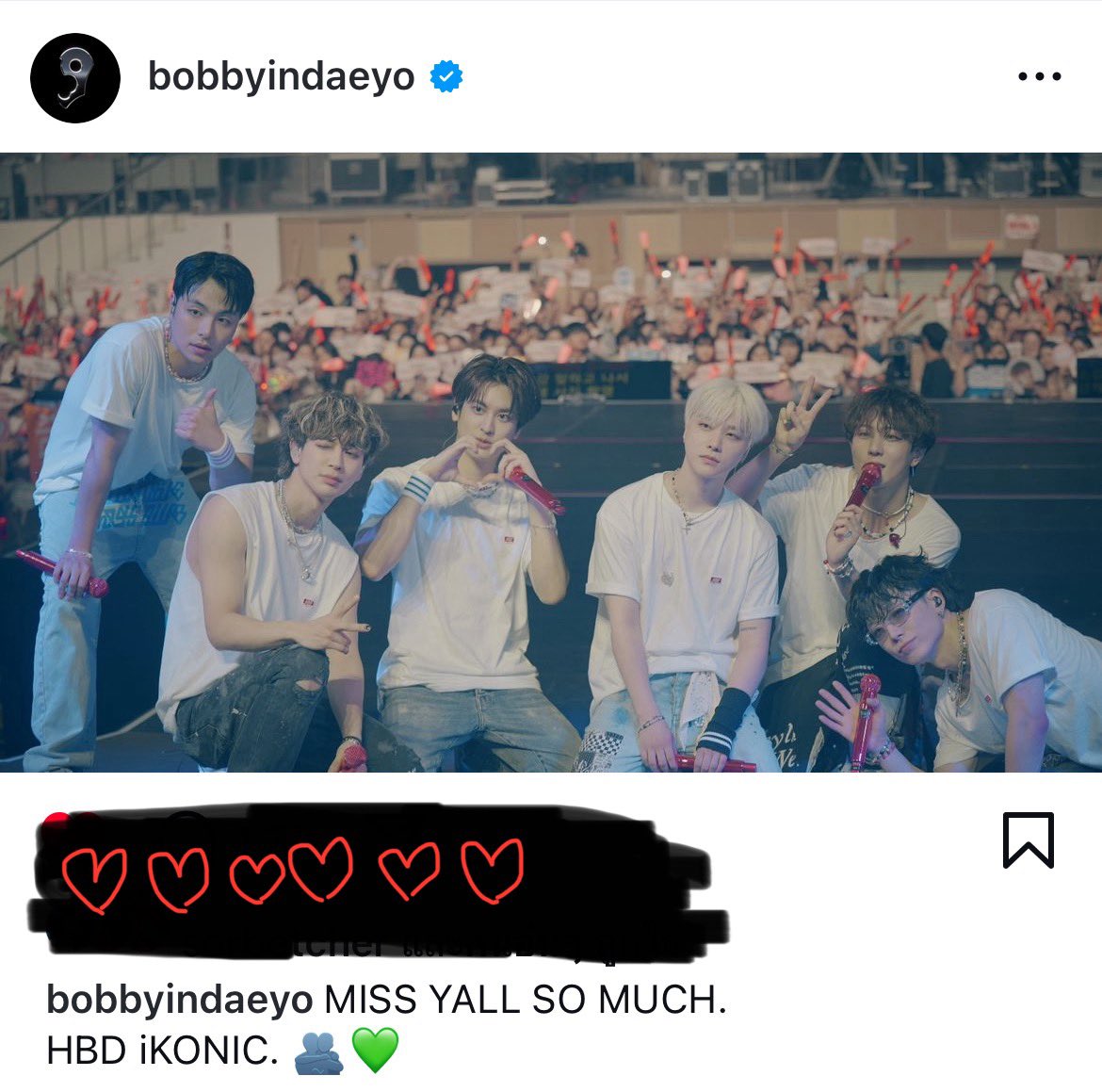 แค่เห็นโพสพี่บ็อบก็น้ำตาซึมละ 
ฮือ ร๊ากกกกก 
พี่บ็อบคือคนที่รักแฟนคลับแบบสุดหัวใจมากๆคนนึง มากจนสะเทือนส่งถึงพวกเราจนรู้สึกได้ตลอด
ขอบคุณนะ 

CELEBRATIN9 iKON
#9YearsToForeverwithiKON 
<a href="/iKONIC_143/">iKON GLOBAL iKONIC</a>
 #iKON #아이콘