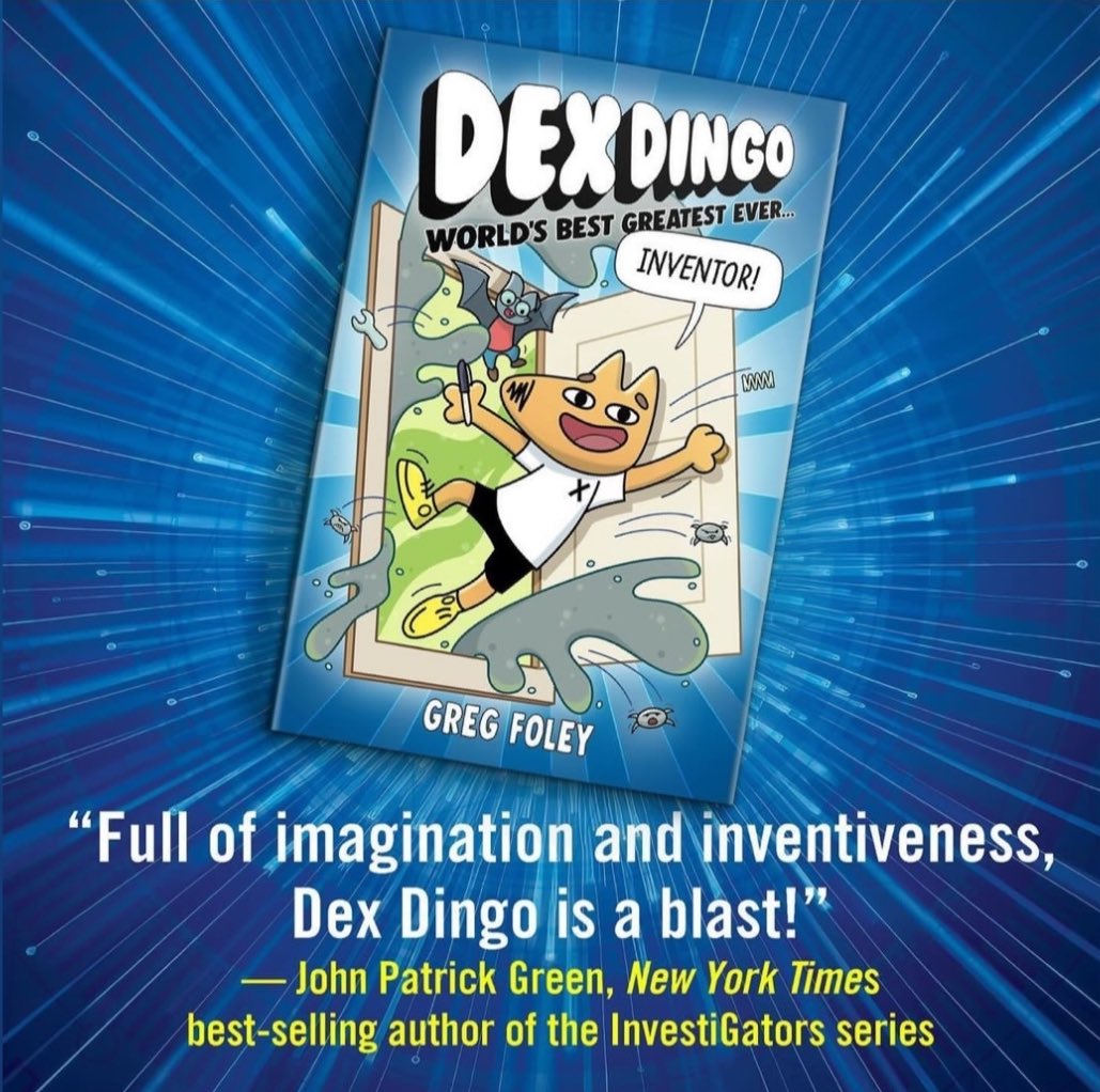 Greg Foley (@gregfoleyx) on Twitter photo 💪Get ready! My debut graphic novel Dex Dingo: World’s Best Greatest Ever Inventor <a href="/DisneyBooks/">Disney Books</a> comes out Sept 17! Pre-order now 💪Get ready! My debut graphic novel Dex Dingo: World’s Best Greatest Ever Inventor <a href="/DisneyBooks/">Disney Books</a> comes out Sept 17! Pre-order now