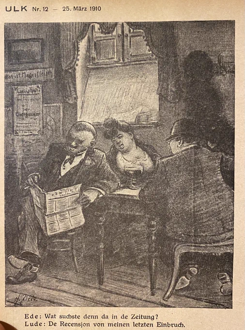 Le Berlin populaire et sa pègre, en 1910, par Heinrich Zille - dans Ulk. 