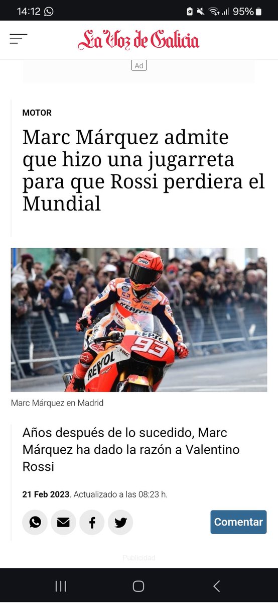 No vi tanto revuelo con estas declaraciones...