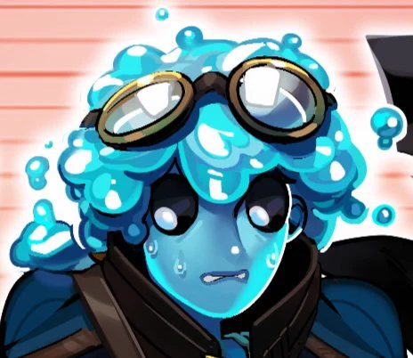 i dont usually post abt my thumbnail work but i just LOVE how these guys head rendering turned out (esp 4c's slime its so shiny)(( if u havent checked kab out yet DO IT  SHE MAKES AMAZING SUPER FUN CONTENT GO WATCH THE VIDEO )) 