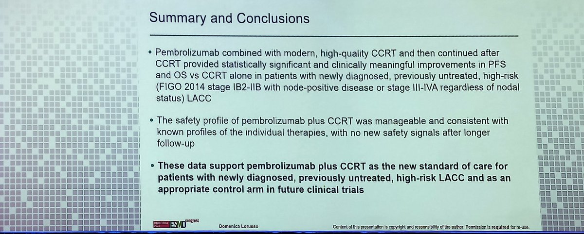 Abeid Athman (Omar). (@bin_abeid) on Twitter photo In KN A18, CCRT+ pembrolizumab vs SOC (CCRT) improved PFS and OS in locally advanced cervical cancer. #ESMO2024 <a href="/OncoAlert/">OncoAlert</a> <a href="/HamidMD10/">Omar Abdihamid</a> <a href="/myESMO/">ESMO - Eur. Oncology</a> In KN A18, CCRT+ pembrolizumab vs SOC (CCRT) improved PFS and OS in locally advanced cervical cancer. #ESMO2024 <a href="/OncoAlert/">OncoAlert</a> <a href="/HamidMD10/">Omar Abdihamid</a> <a href="/myESMO/">ESMO - Eur. Oncology</a>