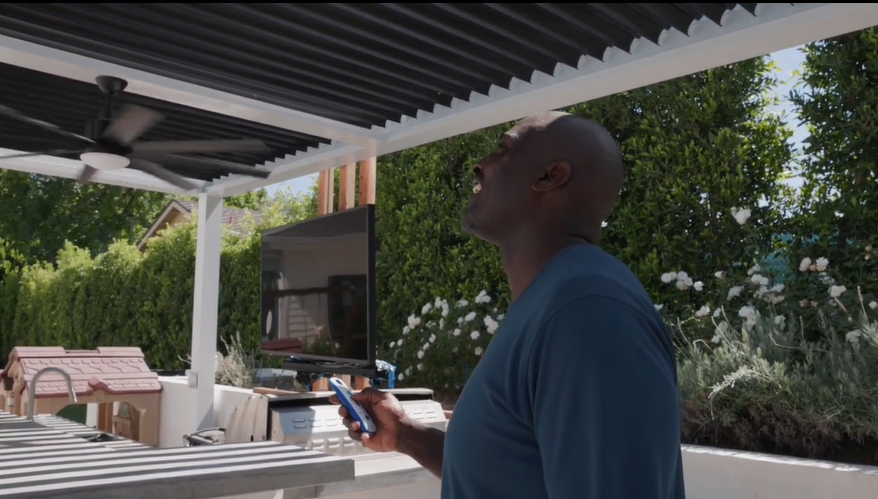 PlusPatio's tweet photo. "Gave me the shade, gave me the space, gave me the structure my family needed to enjoy the backyard again" -Marcellus Wiley, Retired NFL Defensive End https://t.co/YEs2Fdawtz