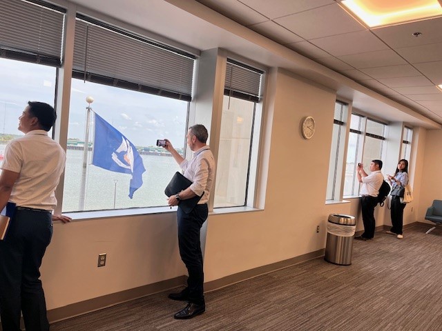 PortNOLA's tweet image. #PortNOLA hosted the International Visitors Leadership Program delegation for a port briefing. The group was the Indo-Pacific group composed of delegates from Japan, the Maldives, Thailand, India, New Zealand, and Australia. #YourWorkingRiver